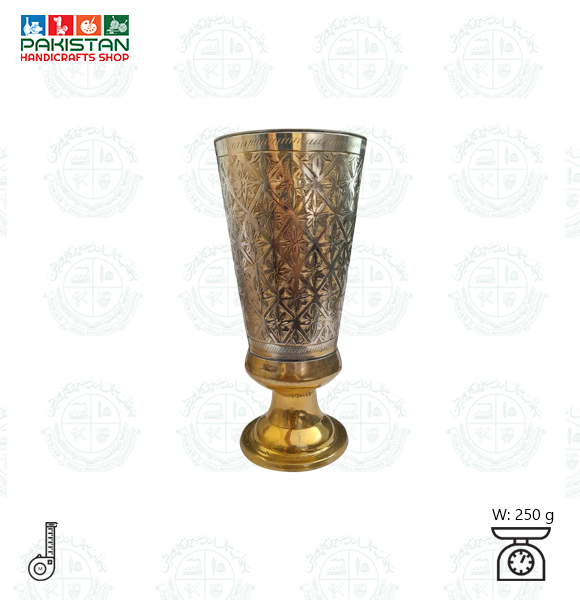 Glass Golden Brass