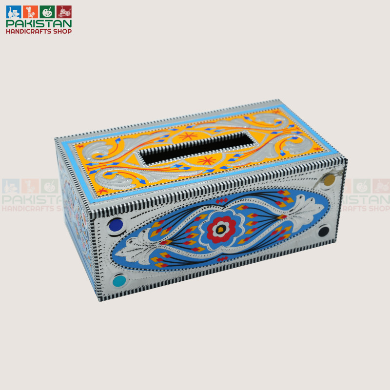 Metal Truck Art Tissue Box