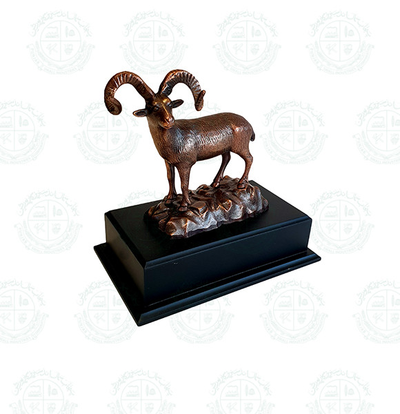 Curl Horn Markhor with Base