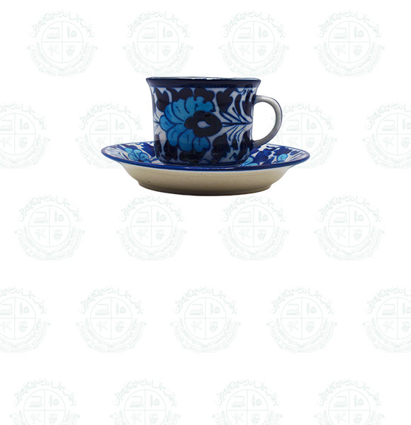 Blue Pottery Cup & Soccer