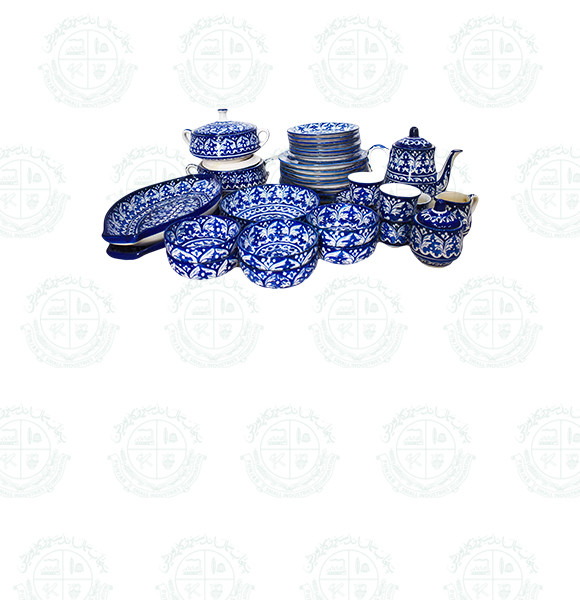 Blue Pottery Dinner Set