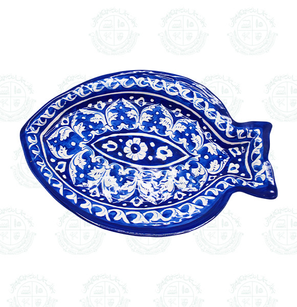 Blue Pottery Fish Tray Small