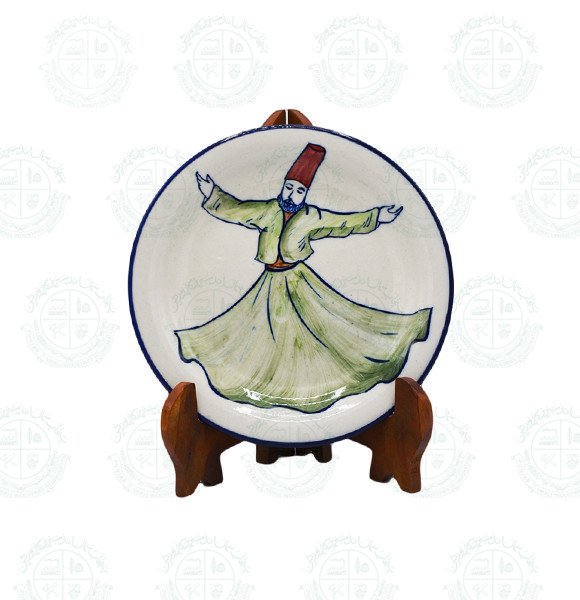 Blue Pottery Sufi Plate