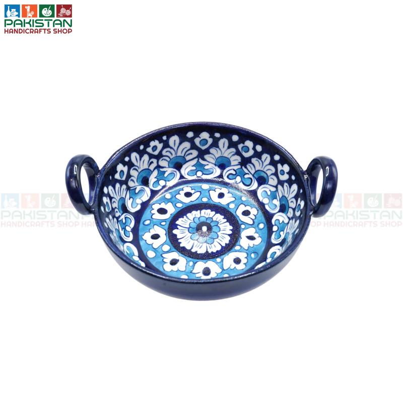 Blue Pottery Karahi