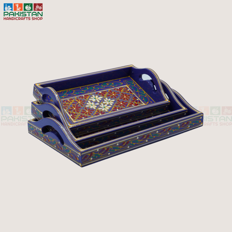 Wooden Truck-Art Tray Set