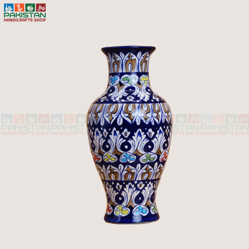Blue Pottery Flower Vase
