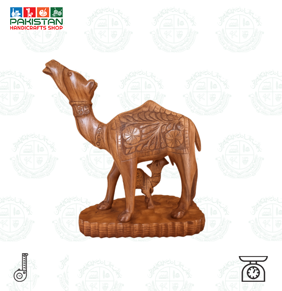 Camel With Child Carving