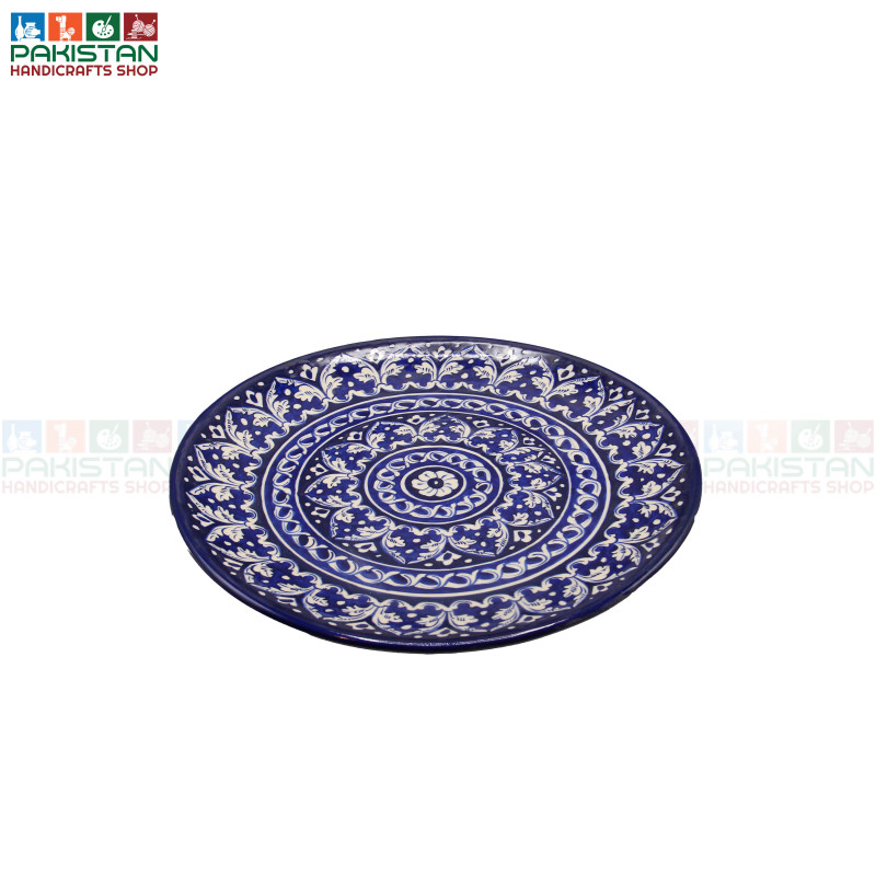 Blue Pottery Fruit Dish