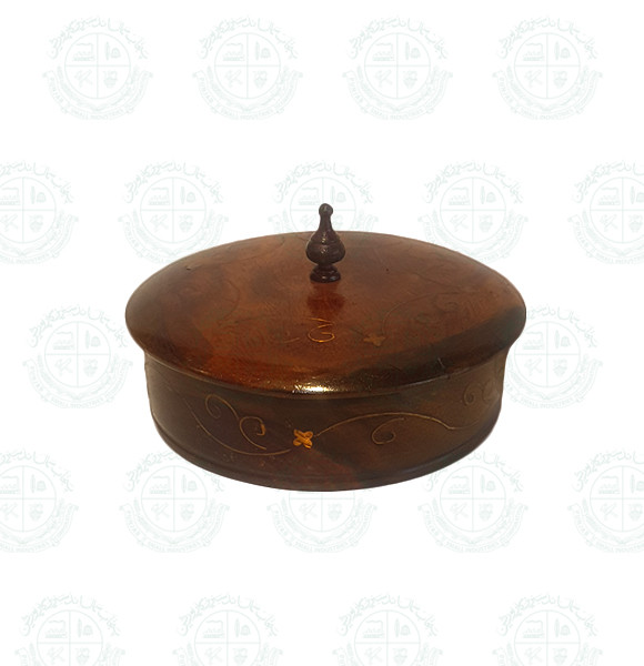 Powder Pot with Brass Work