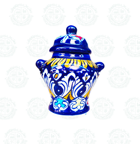 Blue Pottery Candy Jar