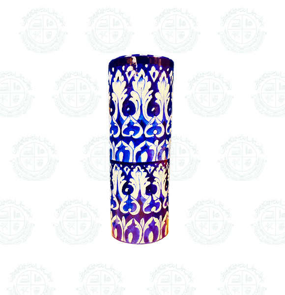 Blue Pottery Cylinder Vase