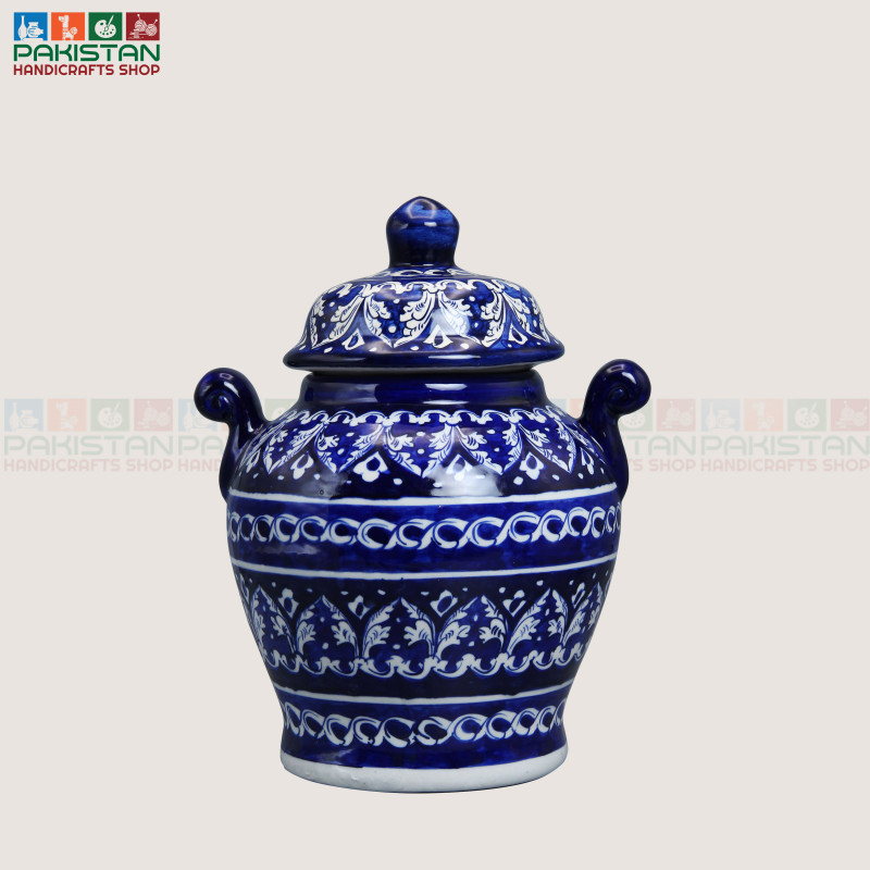Blue Pottery China Jar