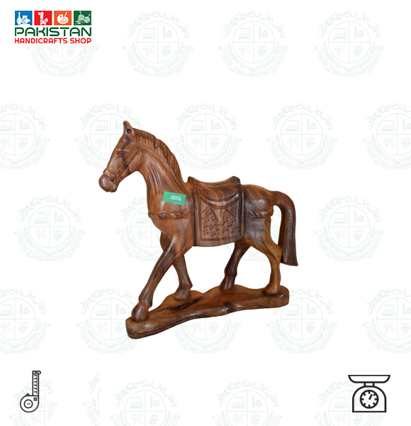 Horse With Luggage Carving