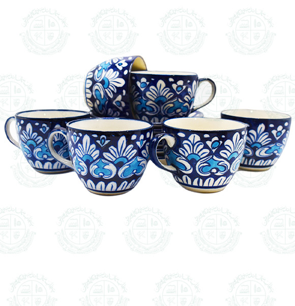 Blue Pottery Cup & Soccer