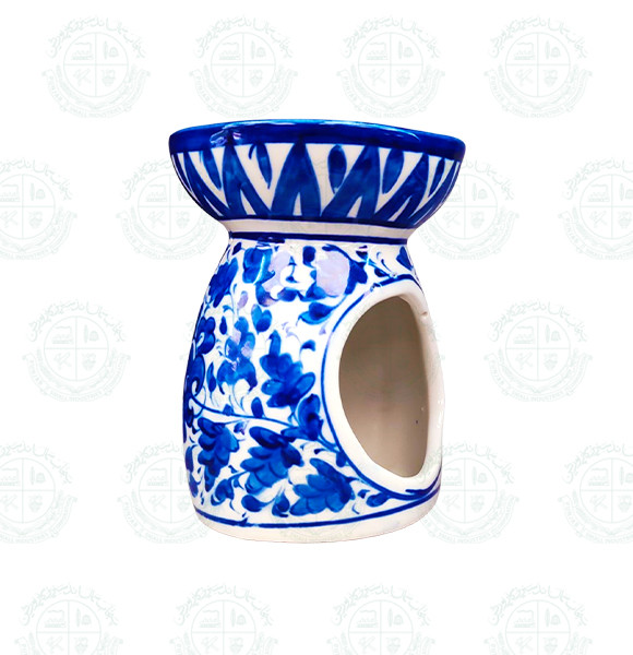 Blue Pottery Candle Stand