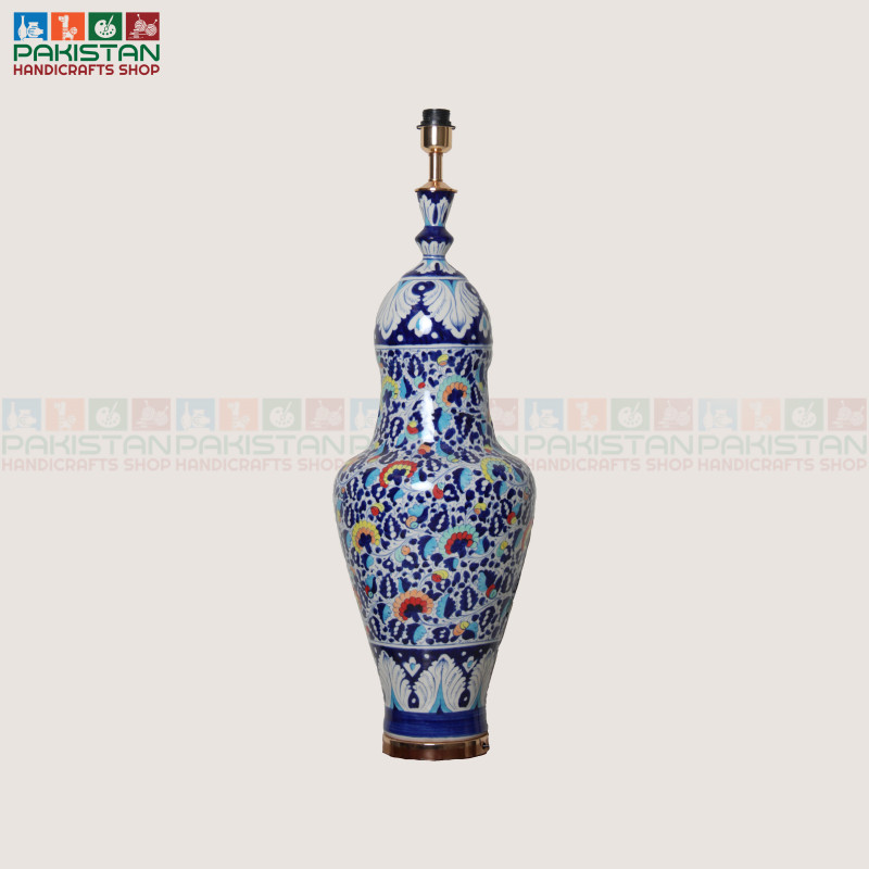 Blue Pottery Lamp
