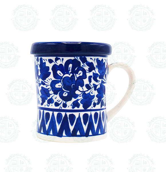 Blue Pottery Cover Mug
