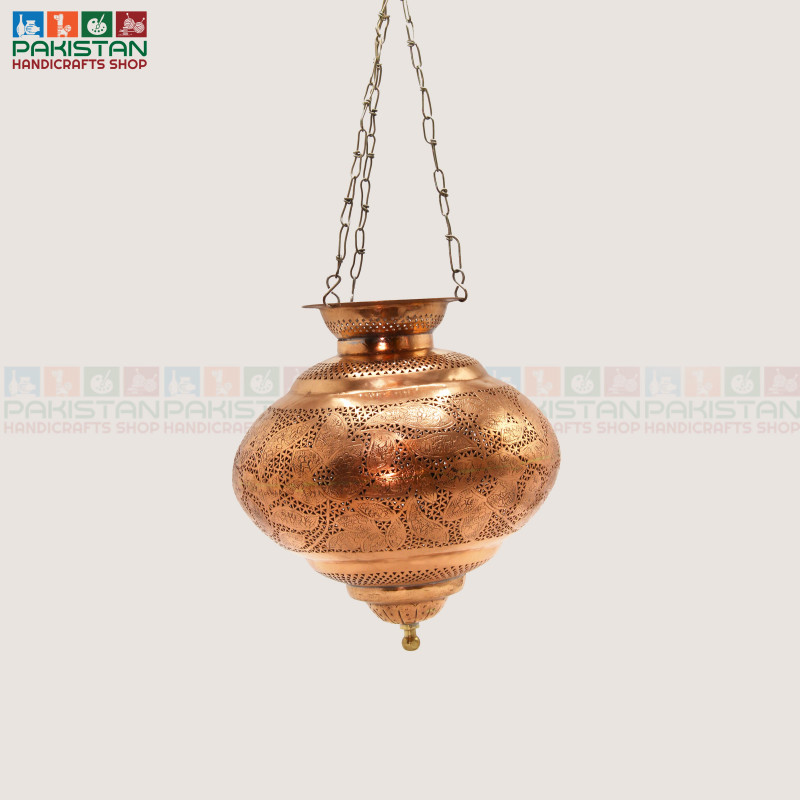 Copper Hanging Lamp Antique