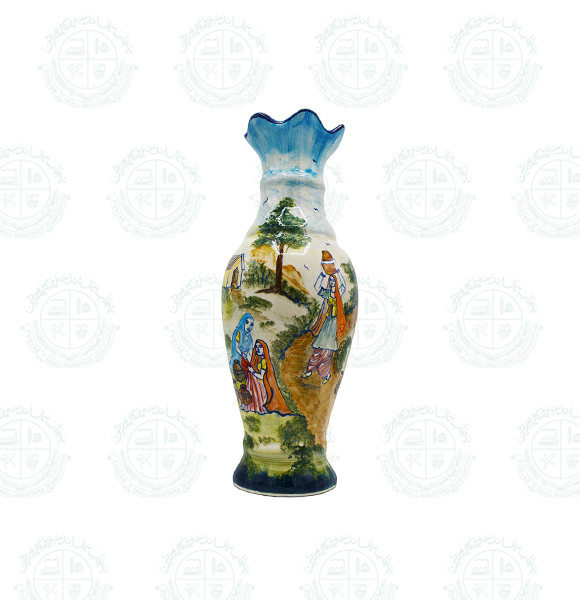 Blue Pottery vase Bottle Cultural