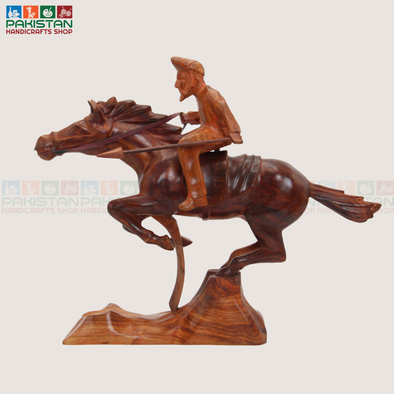Wooden Horse with Jockey