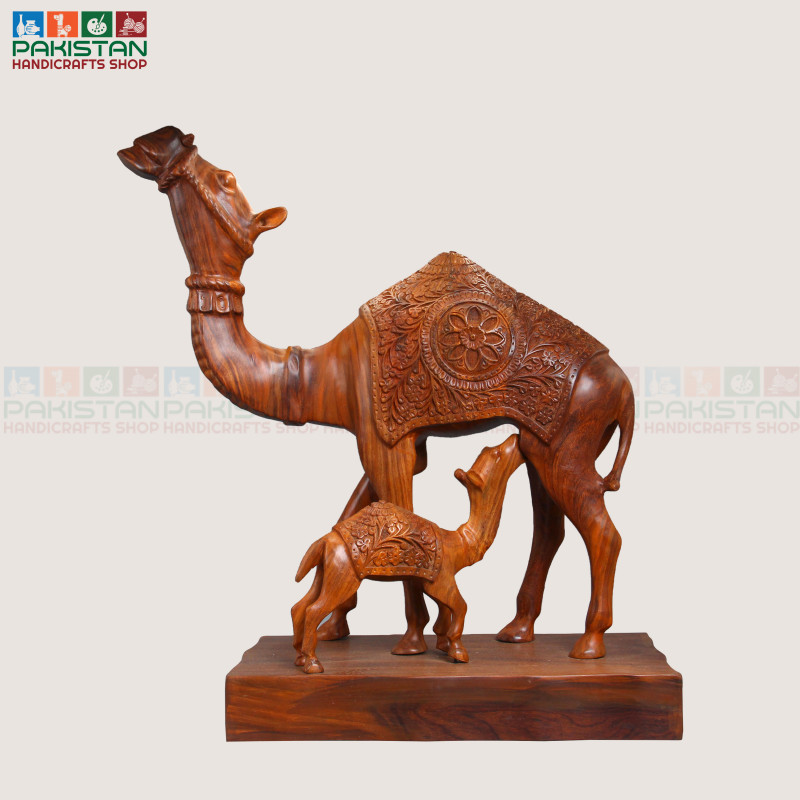 Wooden Camel Family