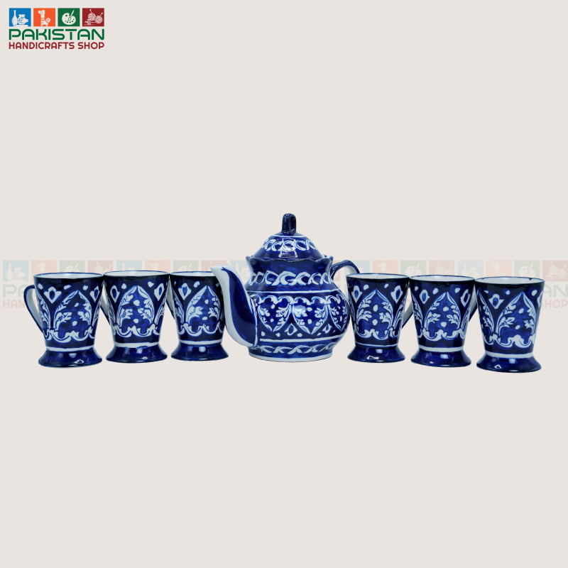 Blue pottery Kawa Set