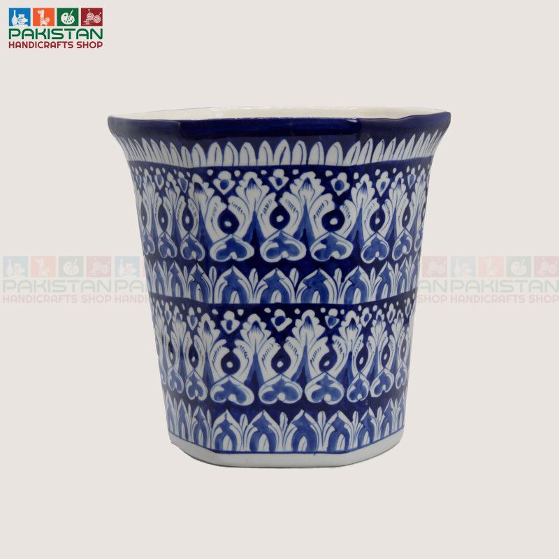 Blue Pottery Planter