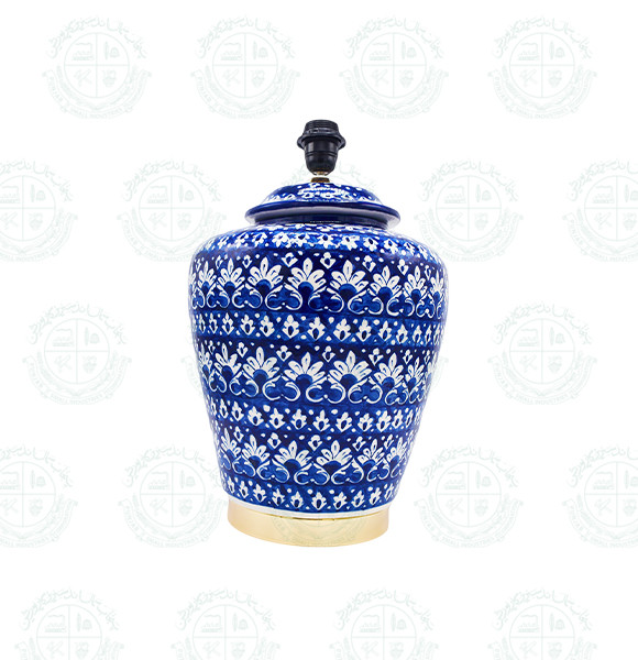 Blue Pottery Lamp